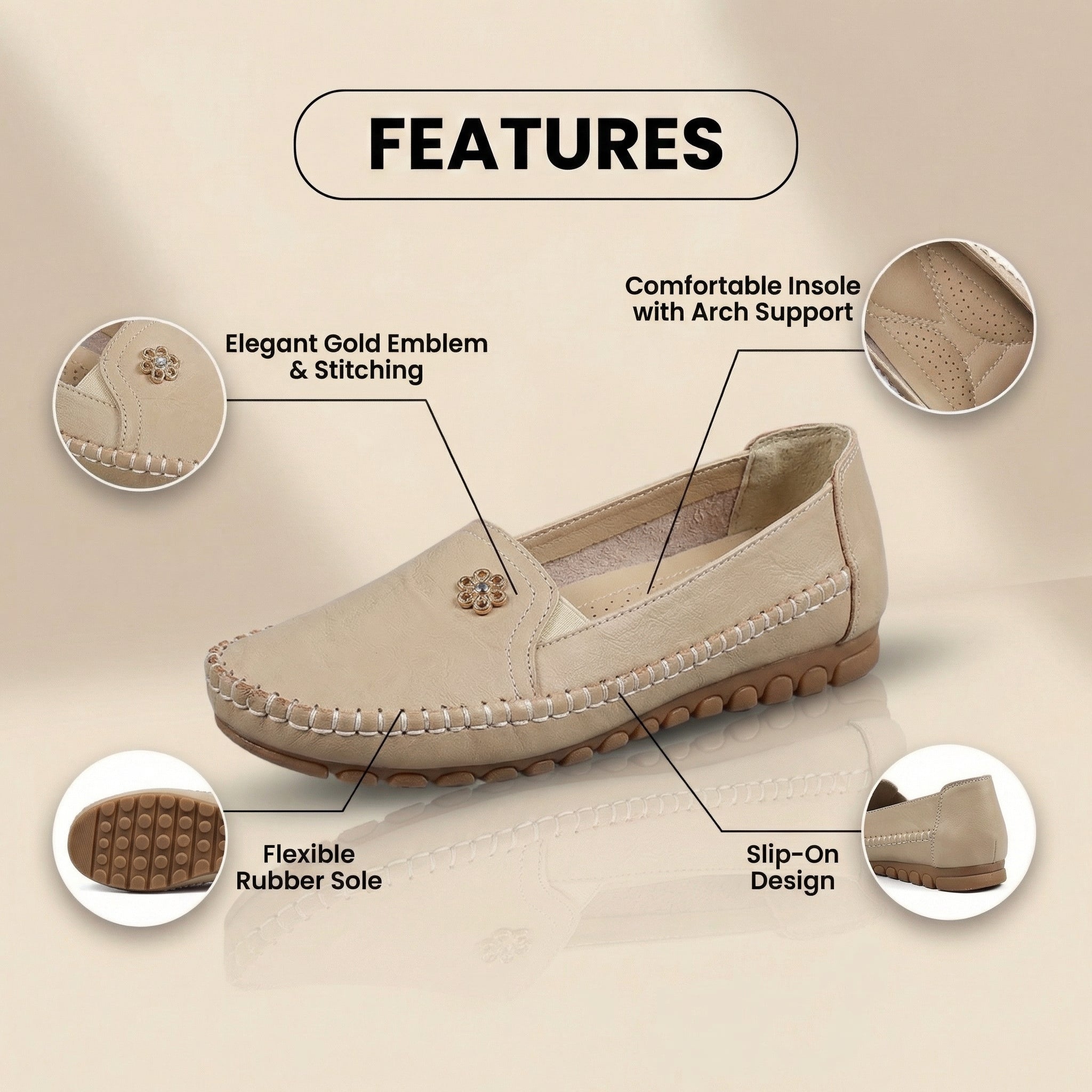 Chaussures Orthopédiques Gracieuses au Look Moderne