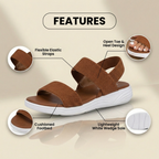 Orthopedic Mesh Sport Rocker Sandals - Slip-On Elastic Straps