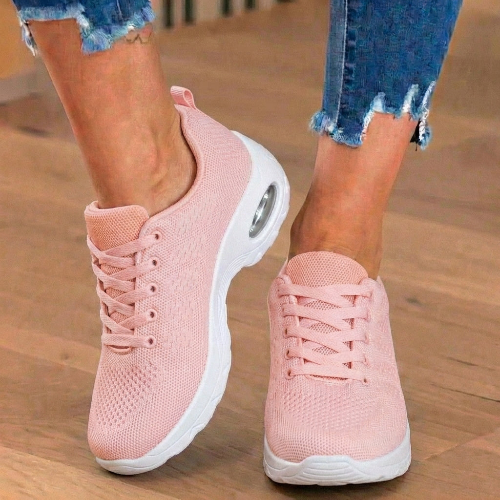 Orthopedic Mesh Athletic Sneakers - Air Cushion Heel & Lightweight Design