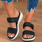 Orthopedic Canvas Sandals - Double Strap Buckle Design & Contoured Footbed