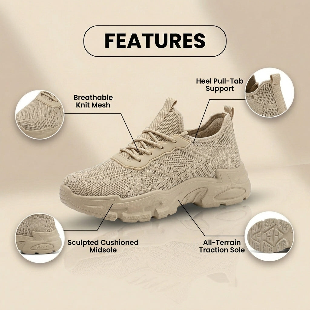 Baskets Orthopédiques Gracieuses au Look Moderne